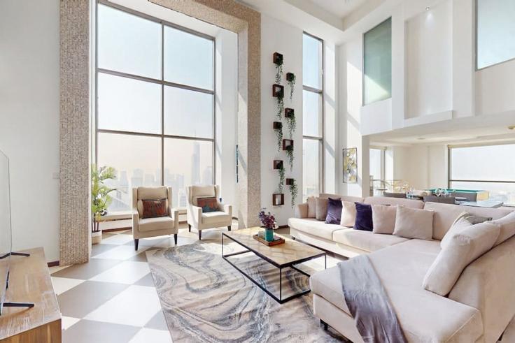 Dubai Marina, Dubai 소재 Building Al Gharbi Street - vacationer - 1046677 - DXB 유닛에 마련된, 현대적인 가구로 꾸며진 우아한 디자인의 거실