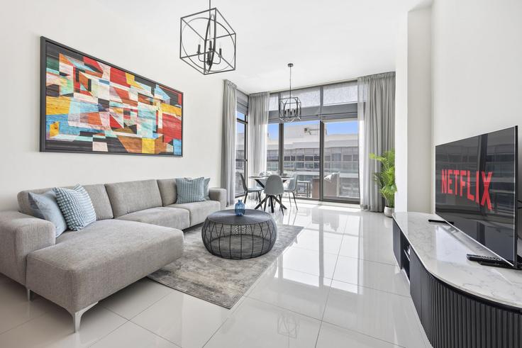 1 apartamento de un dormitorio amueblado en Tariaq Bedon Esm 1257306P , Dubai, Dubai, foto 1