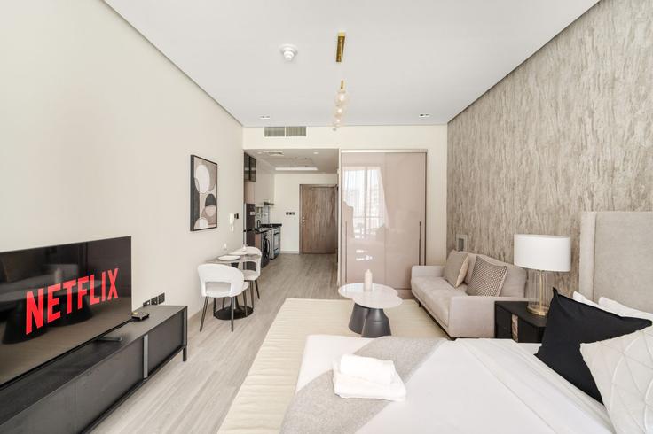 1 yatak odalı mobilyalı daire Tariaq Bedon Esm 1257266P , Dubai Silicon Oasis, Dubai, fotoğraf 1