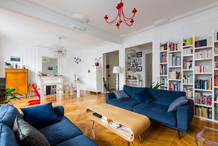 Building Rue Desaix - veeve - 398401 - PAR adresindeki bir dairede modern mobilyalarla zarif bir şekilde tasarlanmış oturma odası 15th arrondissement, Paris