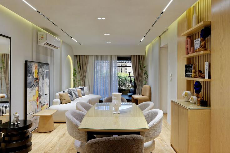 Nasr City, Cairo에 위치한 Building Gardenia City - vesta-hospitality - 1634749 유닛의 세련된 인테리어가 돋보이는 거실 Nasr City, Cairo에 위치한 Building Gardenia City - vesta-hospitality - 1634749 유닛의 세련된 인테리어가 돋보이는 거실