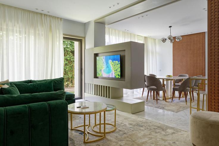 Salle de séjour élégante avec mobilier moderne dans un appartement à Building 2GCR+X7J New Cairo 1 - vesta-hospitality - 1634754 à New Cairo 1, Cairo Salle de séjour élégante avec mobilier moderne dans un appartement à Building 2GCR+X7J New Cairo 1 - vesta-hospitality - 1634754 à New Cairo 1, Cairo