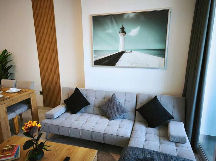 Arjan-Dubailand, Dubai에 위치한 Building Tariaq Bedon Esm - viberentdxb - 1467195 유닛의 세련된 인테리어가 돋보이는 거실