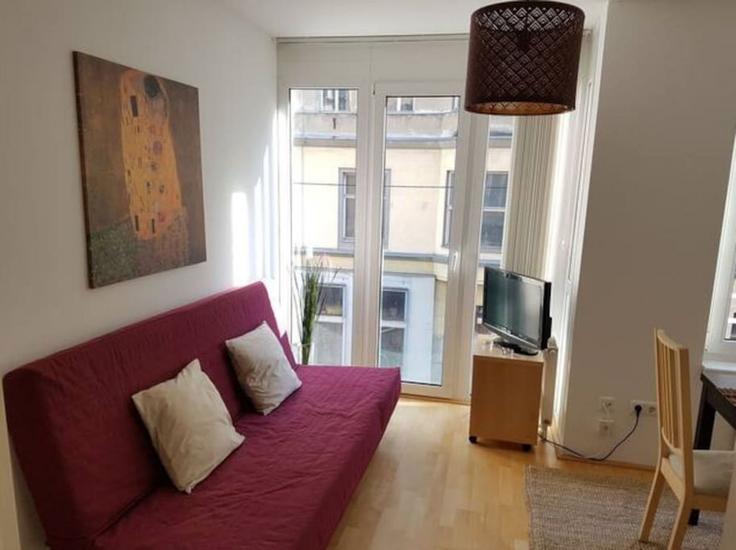 Salle de séjour élégante avec mobilier moderne dans un appartement à Building Seidengasse - viennainvites - 1507265 à Vienna, Vienna