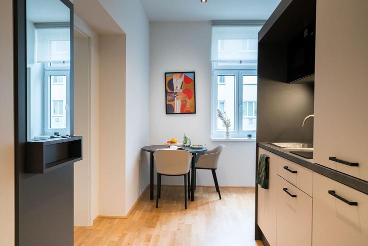 Funktionelle und stilvolle Küche mit erstklassige Ausstattung in einer gehobenen Wohnung im Building Stuwerstraße - viennaresidences - 1049212 - VIE in Vienna, Vienna