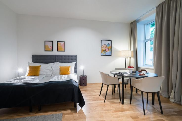 Vienna Vienna에 위치한 Stuwerstraße 1049207P의 가구가 완비된 스튜디오 유닛, 사진 1