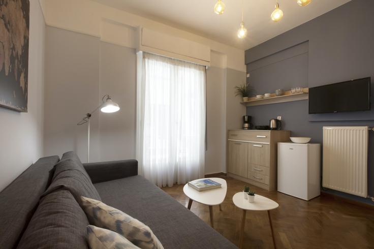 Elegante sala de estar con mobiliario moderno en un apartamento en Building Apollonos - vilaman-ike-avantio - 1224478 - ATH en Central Athens, Athens Elegante sala de estar con mobiliario moderno en un apartamento en Building Apollonos - vilaman-ike-avantio - 1224478 - ATH en Central Athens, Athens