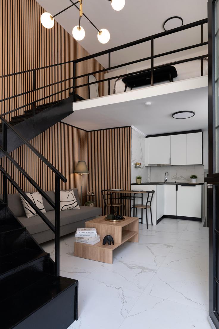 Central Athens, Athens에 위치한 Building Mpeles - vilaman-ike-avantio - 1224584 - ATH 아파트의 세련된 인테리어가 돋보이는 거실