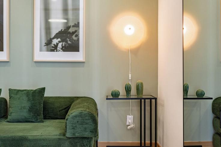 Elegant gestaltetes Wohnzimmer mit moderner Einrichtung in einer Wohnung im Building Avenida Cuauhtémoc - viva-houses-beyond-corp - 1381706 in Mexico City, Mexico City