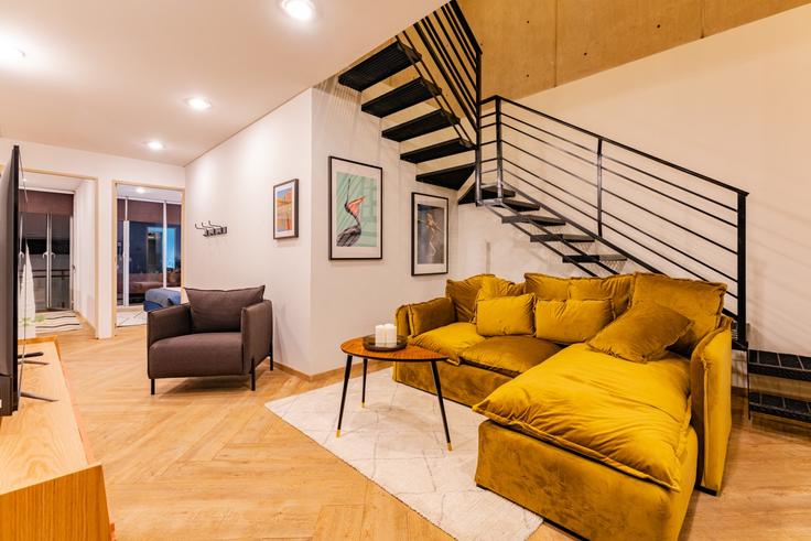 Mexico City Mexico CityのBuilding San Luis Potosí - viva-houses-beyond-corp - 1603932のアパートメントにある、モダンな家具を備えたエレガントなデザインのリビングルーム Mexico City Mexico CityのBuilding San Luis Potosí - viva-houses-beyond-corp - 1603932のアパートメントにある、モダンな家具を備えたエレガントなデザインのリビングルーム