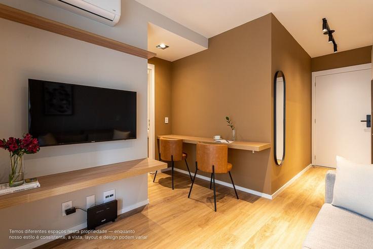 São Paulo Vila MarianaのBuilding Rua Correia Dias - viva - 1521154のアパートメントにある、モダンな家具を備えたエレガントなデザインのリビングルーム