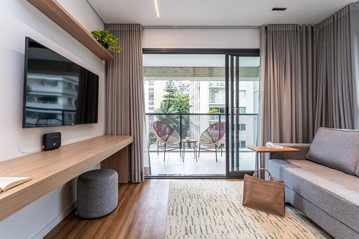 Cerqueira César, São Paulo에 위치한 Building Jardim Itu - viva - 1521306 유닛의 세련된 인테리어가 돋보이는 거실