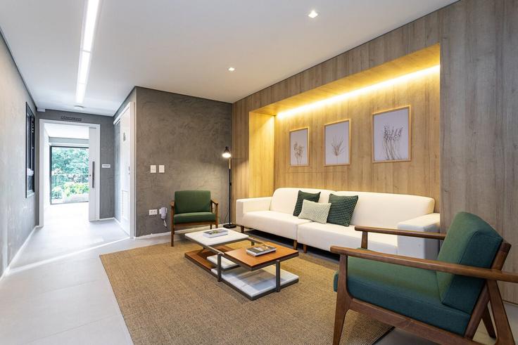 Elegantly designed living room with modern furnishings in an apartment at Building Alameda Franca - viva - 1521087 in Jardim Paulista, São Paulo Elegantly designed living room with modern furnishings in an apartment at Building Alameda Franca - viva - 1521087 in Jardim Paulista, São Paulo