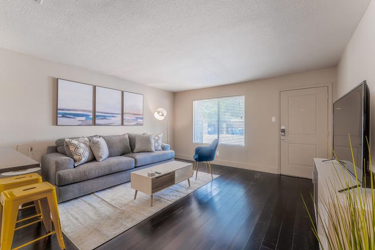 Austin AustinのBuilding Town Lake Circle - vivant - 1462777のアパートメントにある、モダンな家具を備えたエレガントなデザインのリビングルーム