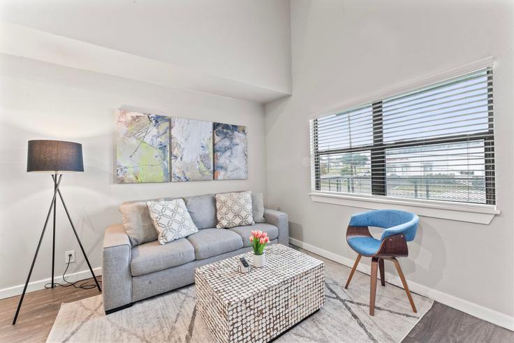 Austin AustinのBuilding Elmont Drive - vivant - 1462767のアパートメントにある、モダンな家具を備えたエレガントなデザインのリビングルーム