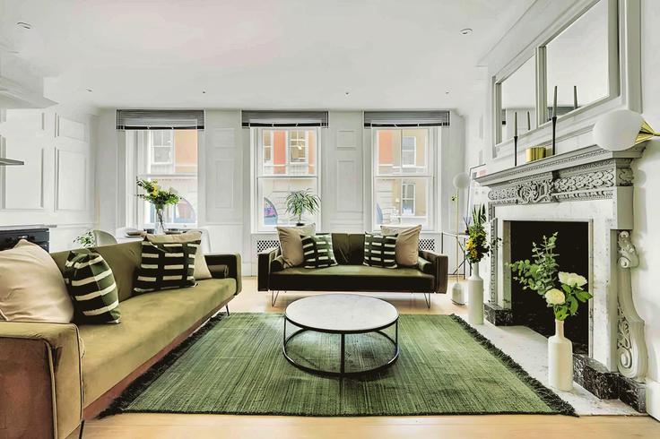 Elegante sala de estar con mobiliario moderno en un apartamento en Building King Street - welcome-london-ltd - 1511505 en City of Westminster, London Elegante sala de estar con mobiliario moderno en un apartamento en Building King Street - welcome-london-ltd - 1511505 en City of Westminster, London