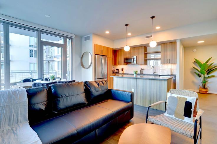 Building North Hudson Street - whost - 1022548 - WDC adresindeki bir dairede modern mobilyalarla zarif bir şekilde tasarlanmış oturma odası Arlington, Arlington