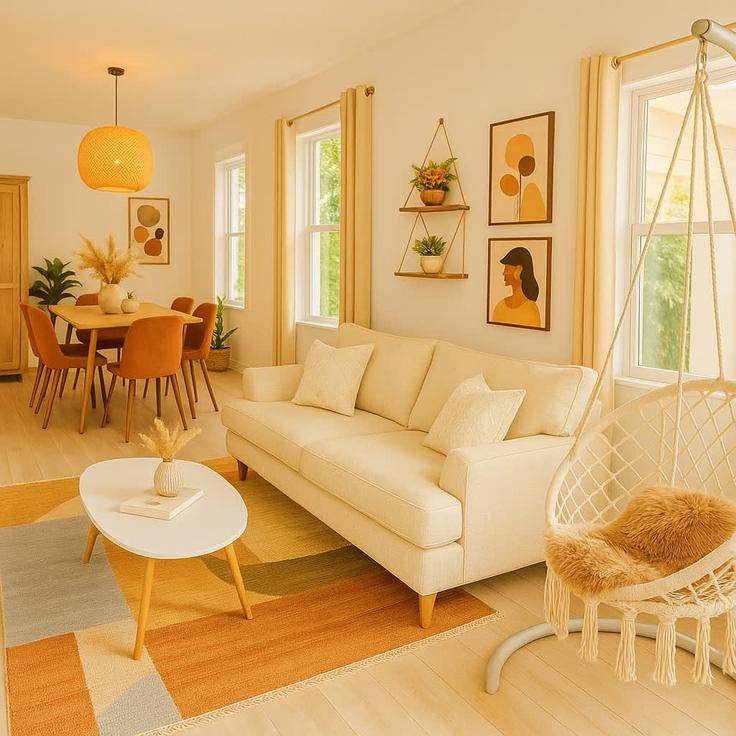 Salle de séjour élégante avec mobilier moderne dans un appartement à Building Northwest 46th Street - whost - 1319957 à Miami, Miami