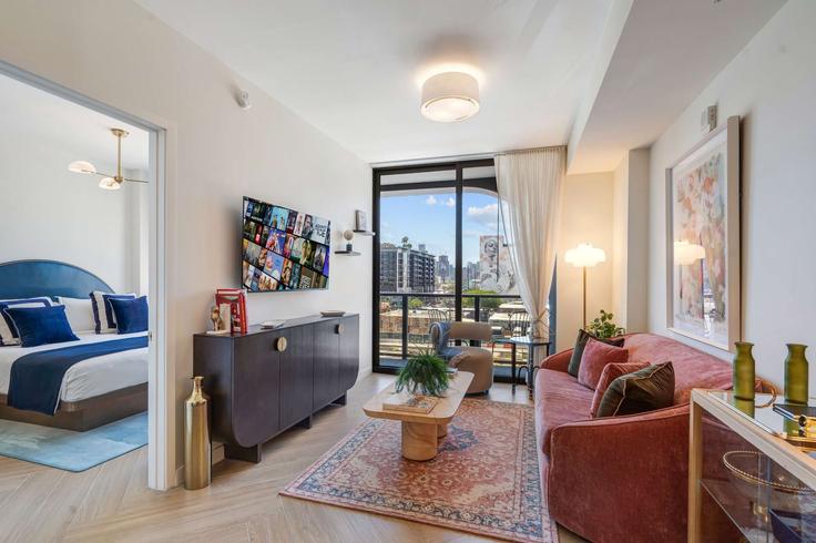 Miami, Miami에 위치한 Building Northwest 2nd Avenue - whost - 1559802 유닛의 세련된 인테리어가 돋보이는 거실 Miami, Miami에 위치한 Building Northwest 2nd Avenue - whost - 1559802 유닛의 세련된 인테리어가 돋보이는 거실