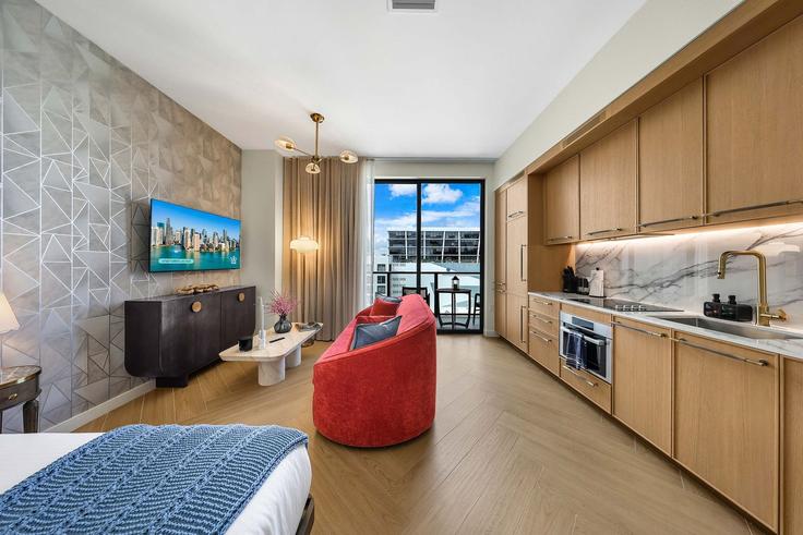 Elegant gestaltetes Wohnzimmer mit moderner Einrichtung in einer Wohnung im Building Northwest 2nd Avenue - whost - 1643694 in Miami, Miami Elegant gestaltetes Wohnzimmer mit moderner Einrichtung in einer Wohnung im Building Northwest 2nd Avenue - whost - 1643694 in Miami, Miami
