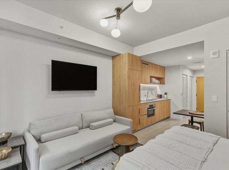 Elegantly designed living room with modern furnishings in an apartment at Building Northeast 6th Street - whost - 1373691 in Miami, Miami Elegantly designed living room with modern furnishings in an apartment at Building Northeast 6th Street - whost - 1373691 in Miami, Miami