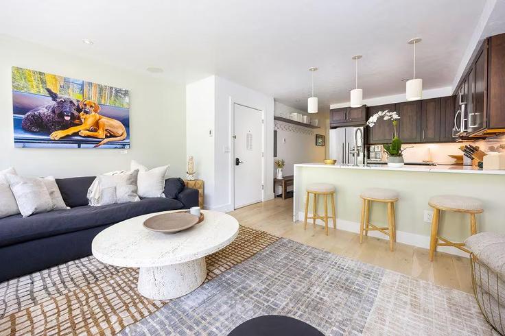 Telluride TellurideのBuilding South Willow Street - wild-oak-telluride - 1490398のアパートメントにある、モダンな家具を備えたエレガントなデザインのリビングルーム Telluride TellurideのBuilding South Willow Street - wild-oak-telluride - 1490398のアパートメントにある、モダンな家具を備えたエレガントなデザインのリビングルーム