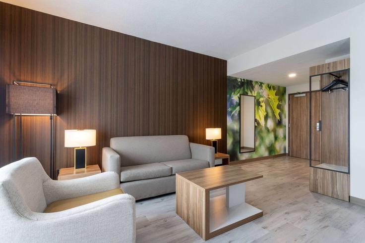 Elegantly designed living room with modern furnishings in an apartment at Building McCoy Road - wyndham - 1686284 in Belle Isle, Belle Isle Elegantly designed living room with modern furnishings in an apartment at Building McCoy Road - wyndham - 1686284 in Belle Isle, Belle Isle