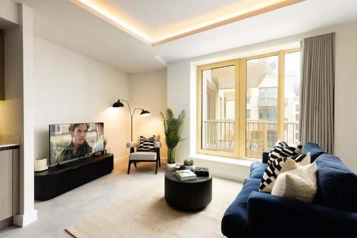 London Borough of Wandsworth, London에 위치한 Building Malthouse Road - your-perfect-stay - 1475966 유닛의 세련된 인테리어가 돋보이는 거실