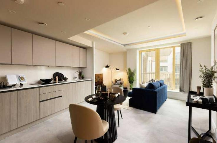 Elegantly designed living room with modern furnishings in an apartment at Building Malthouse Road - your-perfect-stay - 1475920 in London Borough of Wandsworth, London
