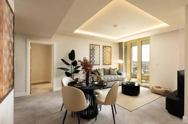 Building Malthouse Road - your-perfect-stay - 1475921 adresindeki bir dairede modern mobilyalarla zarif bir şekilde tasarlanmış oturma odası London Borough of Wandsworth, London