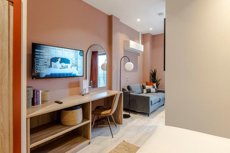 Milton Keynes, Milton Keynes에 위치한 Building North Third Street - yourapartment-siteminder - 1264233 유닛의 세련된 인테리어가 돋보이는 거실 Milton Keynes, Milton Keynes에 위치한 Building North Third Street - yourapartment-siteminder - 1264233 유닛의 세련된 인테리어가 돋보이는 거실