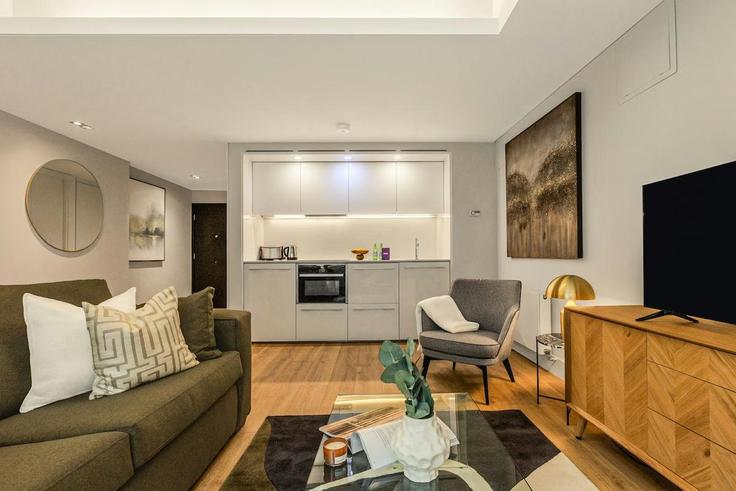 Building Lower Thames Street - yourapartment-siteminder - 1264196 - LON adresindeki bir dairede modern mobilyalarla zarif bir şekilde tasarlanmış oturma odası City of London, London