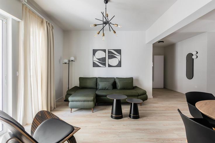 Building Agiou Nikolaou - zoialiving - 1299488 - ATH adresindeki bir dairede modern mobilyalarla zarif bir şekilde tasarlanmış oturma odası Central Athens, Athens