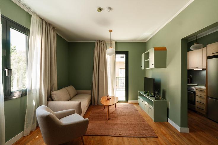 Central Athens, Athens 소재 Building Empedokleous - zoialiving - 1038714 - ATH 유닛에 마련된, 현대적인 가구로 꾸며진 우아한 디자인의 거실