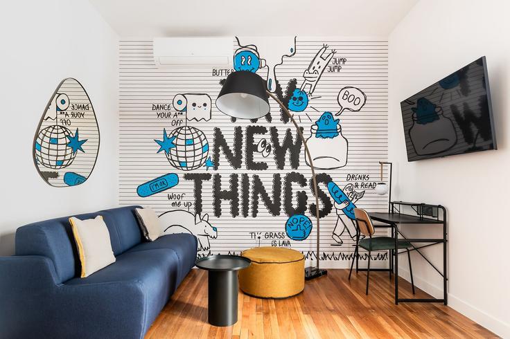 Building Georgiou Gennadiou - zoialiving - 1038741 - ATH adresindeki bir dairede modern mobilyalarla zarif bir şekilde tasarlanmış oturma odası Central Athens, Athens