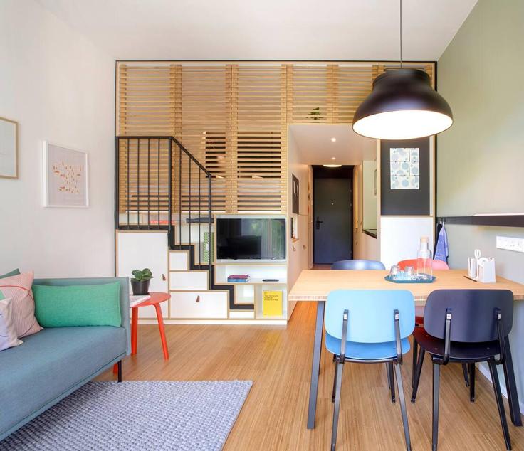 Vienna, Vienna 소재 Building Prater - zokuvienna - 183866 유닛에 마련된, 현대적인 가구로 꾸며진 우아한 디자인의 거실