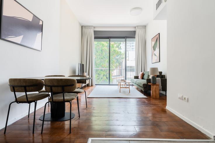 Tel Aviv, Tel Aviv에 위치한 Allenby 114 아파트의 세련된 인테리어가 돋보이는 거실