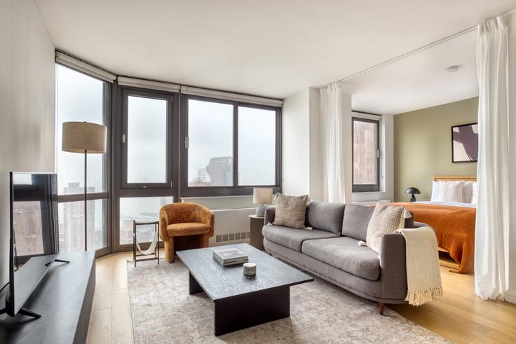 1 apartamento de un dormitorio amueblado en Tribeca Tower, 105 Duane St 110 , Tribeca, New York, foto 1