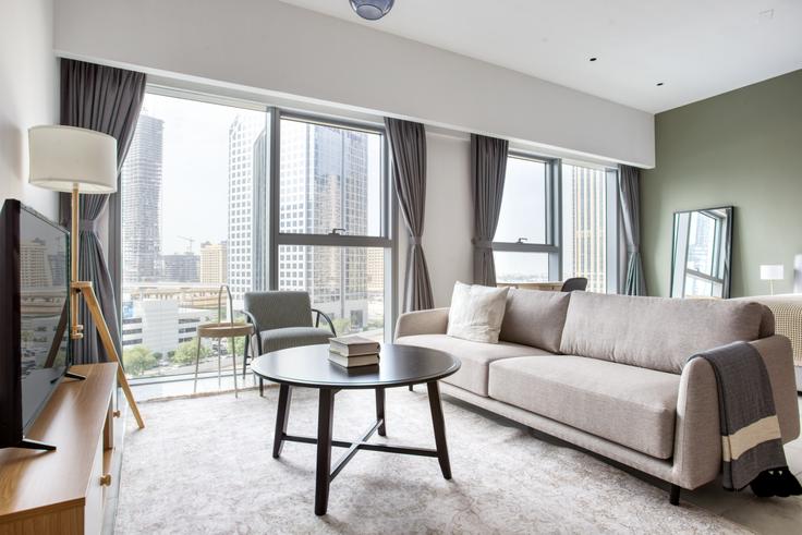 Central Park Apartment Vにあるのスタジオ・家具付きアパート（954、Trade Center、Dubai）写真 1枚