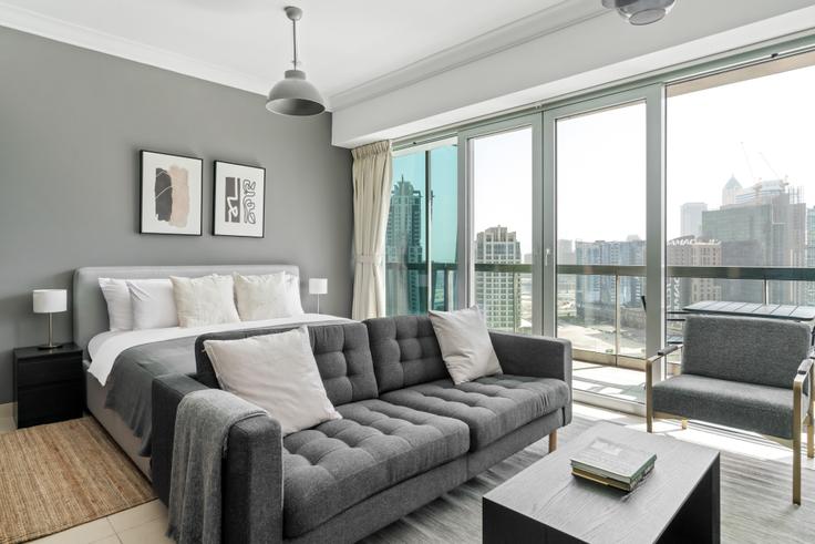 8 Boulevard Apartment VIにあるのスタジオ・家具付きアパート（1041、8 Boulevard Walk、Dubai）写真 1枚