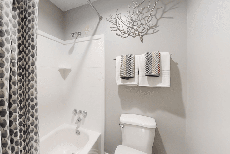 Lujoso baño de diseño con toques sofisticados en Cortland at the Village en Smyrna, Smyrna