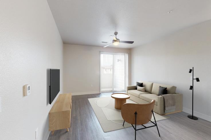 Elegante sala de estar con mobiliario moderno en un apartamento en Avalon Red Rocks - CO003-001 en Dakota Ridge, Dakota Ridge