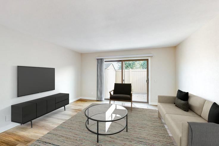 Redondo Beach, Redondo Beach에 위치한 2106 Manhattan Beach Blvd-1 아파트의 세련된 인테리어가 돋보이는 거실 Redondo Beach, Redondo Beach에 위치한 2106 Manhattan Beach Blvd-1 아파트의 세련된 인테리어가 돋보이는 거실