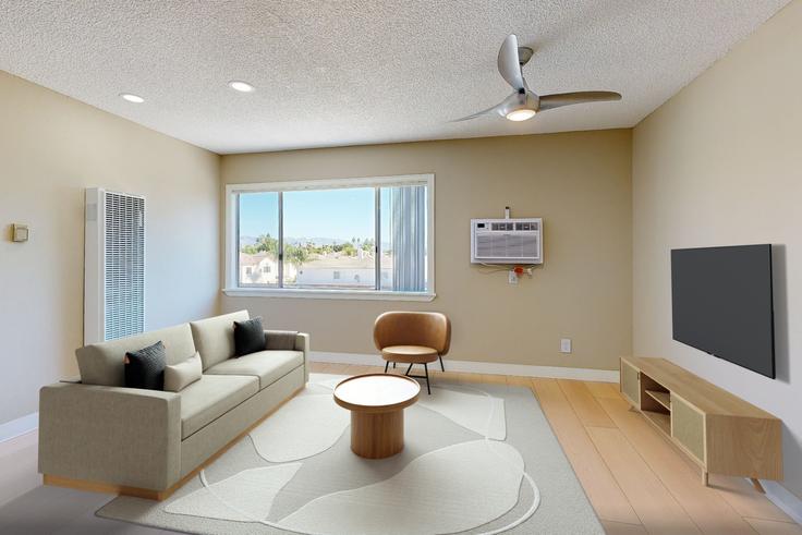 Los Angeles, Los Angeles 소재 Park Merridy - 562159 유닛에 마련된, 현대적인 가구로 꾸며진 우아한 디자인의 거실