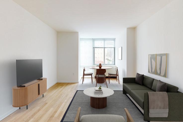 Salle de séjour élégante avec mobilier moderne dans un appartement à Avalon white plains à White Plains, White Plains Salle de séjour élégante avec mobilier moderne dans un appartement à Avalon white plains à White Plains, White Plains