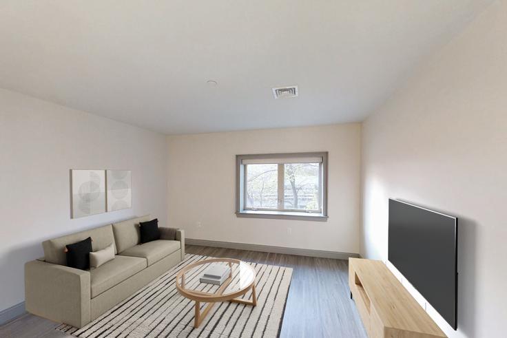 Boston, Boston에 위치한 735 Truman Apartments 아파트의 세련된 인테리어가 돋보이는 거실