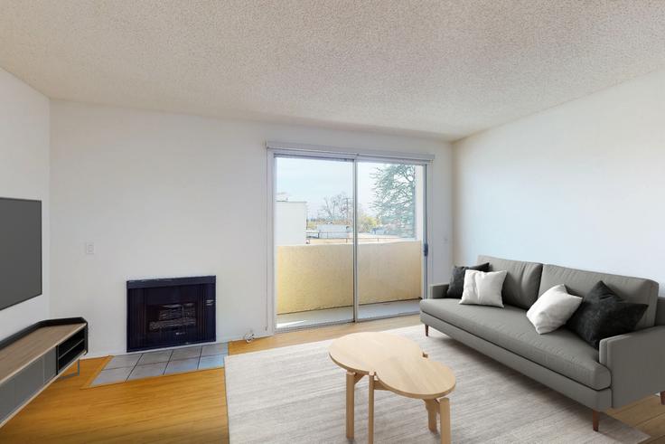 Los Angeles, Los Angeles에 위치한 Overland Century 아파트의 세련된 인테리어가 돋보이는 거실