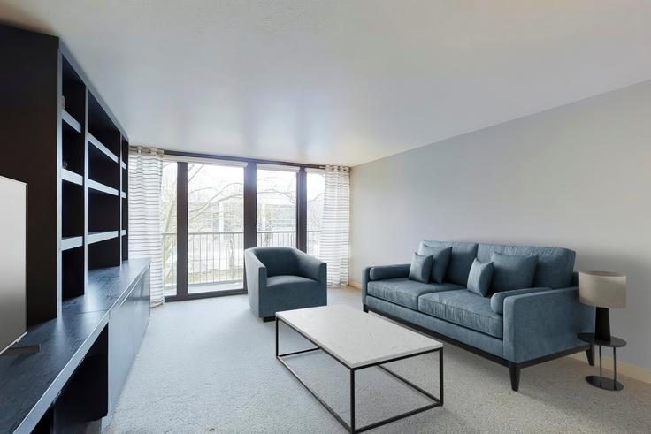 Portland, Portland에 위치한 Harrison Tower Apartment Homes - 1417293 유닛의 세련된 인테리어가 돋보이는 거실