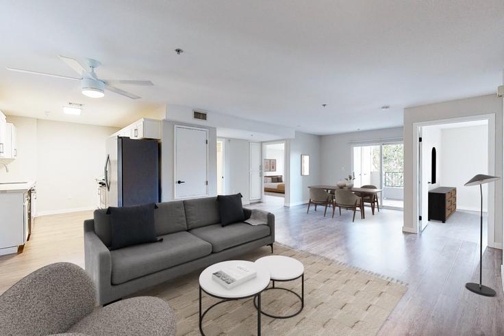 Los Angeles, Los Angeles에 위치한 18425 Malden-1 아파트의 세련된 인테리어가 돋보이는 거실